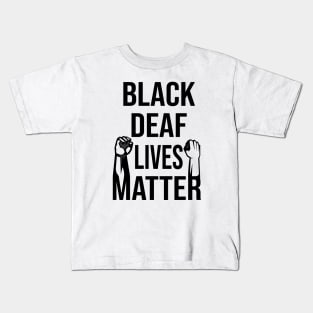 Black deaf lives matter Kids T-Shirt